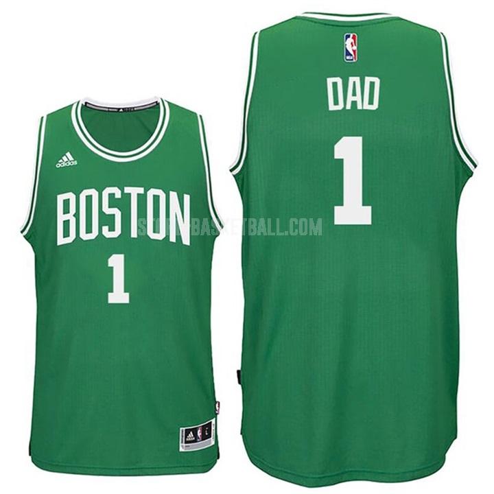 boston celtics dad 1 green fathers day men's replica jersey