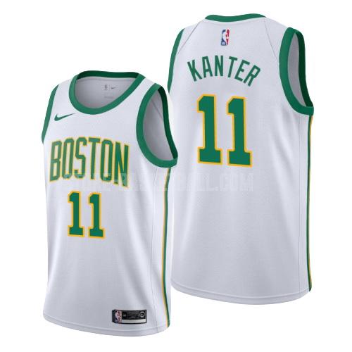 boston celtics enes kanter 11 white city edition men's replica jersey