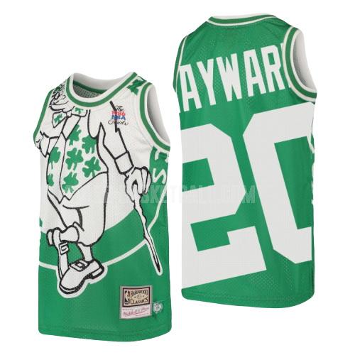 boston celtics gordon hayward 20 green hardwood classics big face youth replica jersey