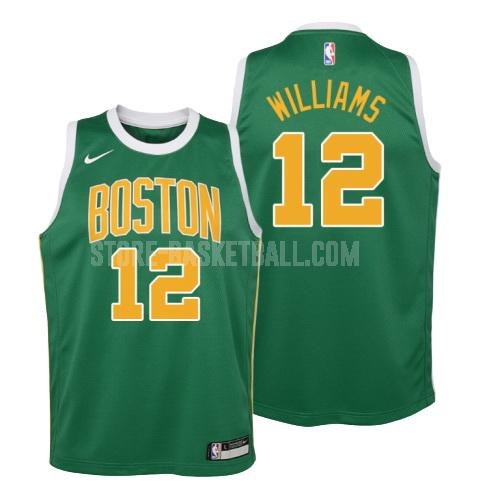 boston celtics grant williams 12 green earned edition youth replica jersey