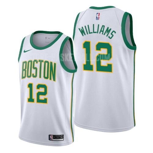 boston celtics grant williams 12 white city edition men's replica jersey