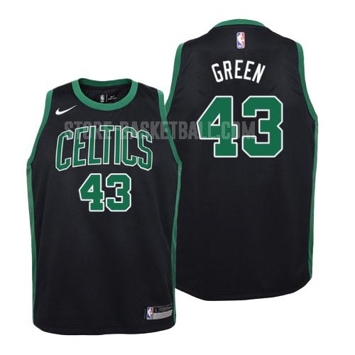 boston celtics javonte green 43 black statement youth replica jersey