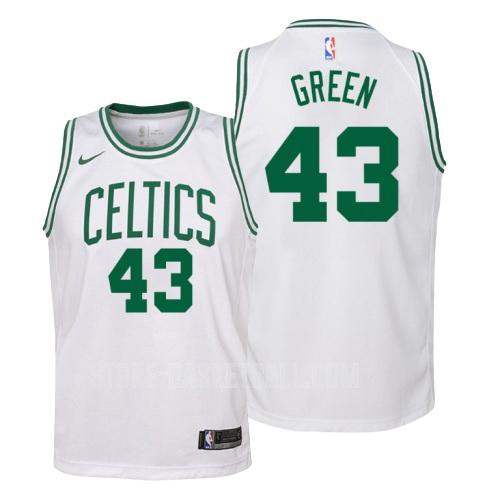 boston celtics javonte green 43 white green association youth replica jersey