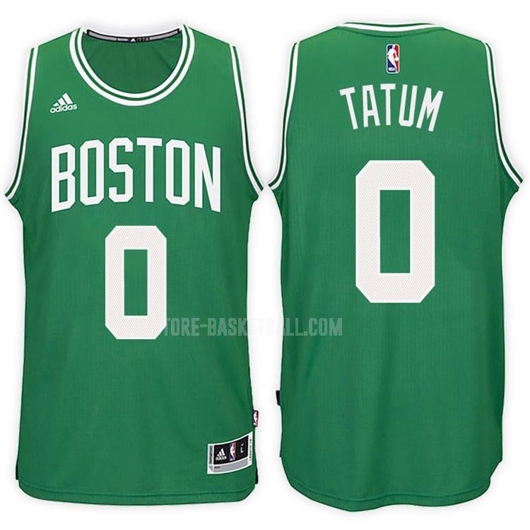 boston celtics jayson tatum 0 green road men's replica jersey