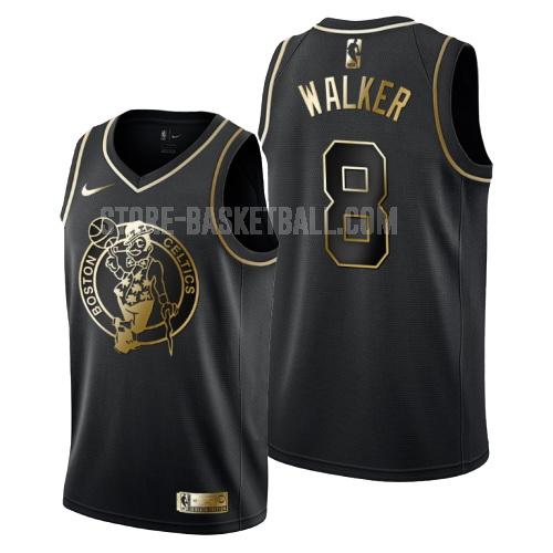 boston celtics kemba walker 8 black golden edition men's replica jersey