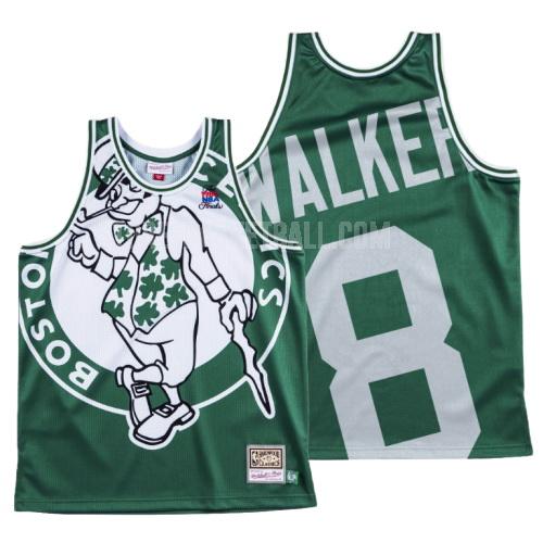 boston celtics kemba walker 8 green big face men's replica jersey