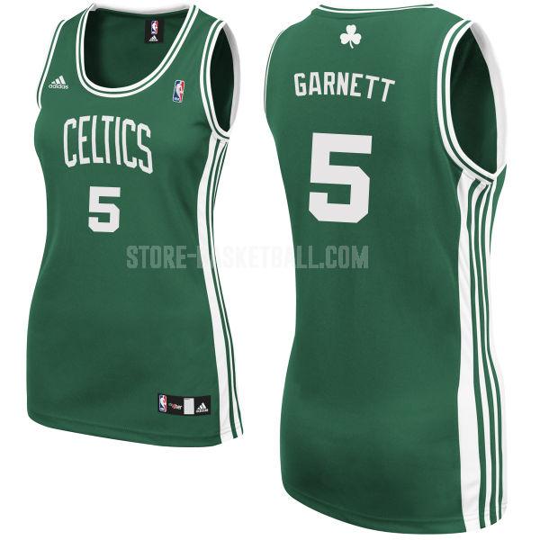 boston celtics kevin garnett 5 green icon women's replica jersey