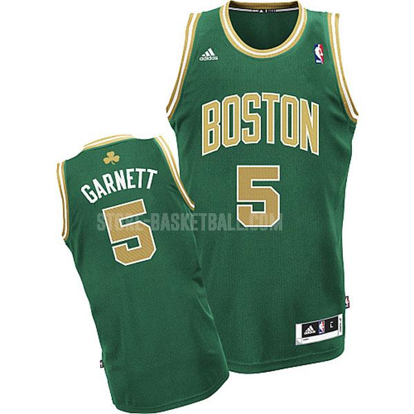 boston celtics kevin garnett 5 green patricks day men's replica jersey