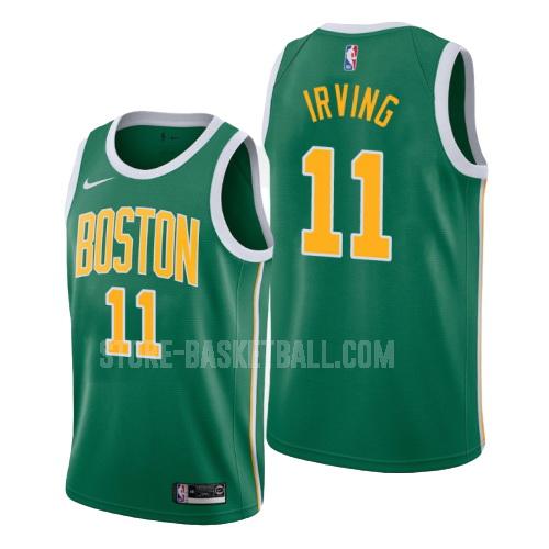 boston celtics kyrie irving 11 green earned edition men's replica jersey