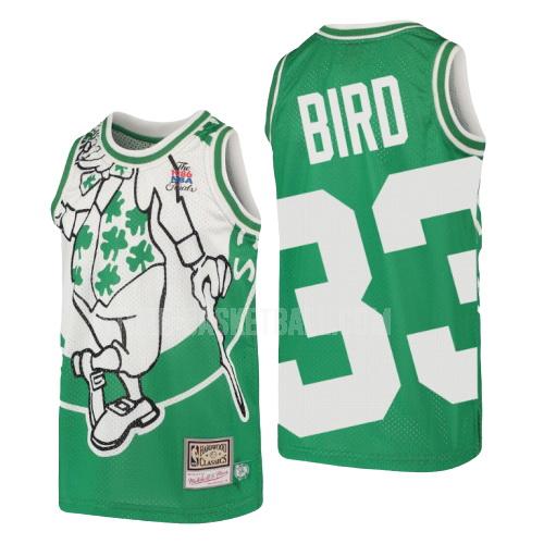 boston celtics larry bird 33 green hardwood classics big face youth replica jersey