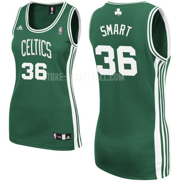 boston celtics marcus smart 36 green icon women's replica jersey