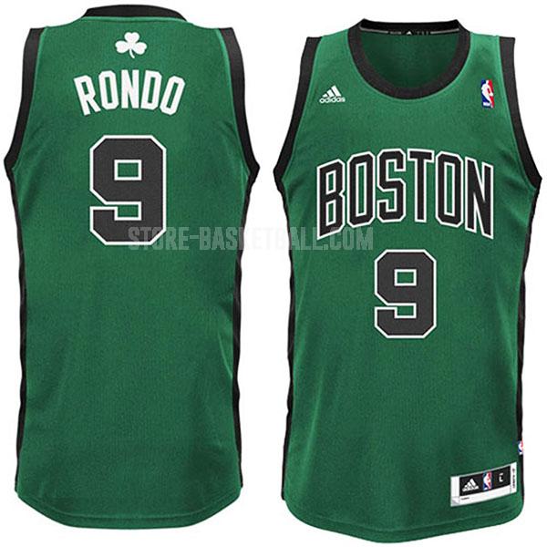 boston celtics rajon rondo 9 green revolution 30 men's replica jersey