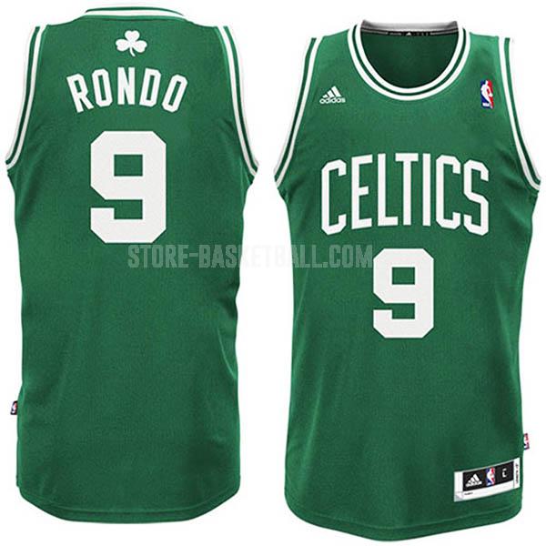 boston celtics rajon rondo 9 green white number youth replica jersey