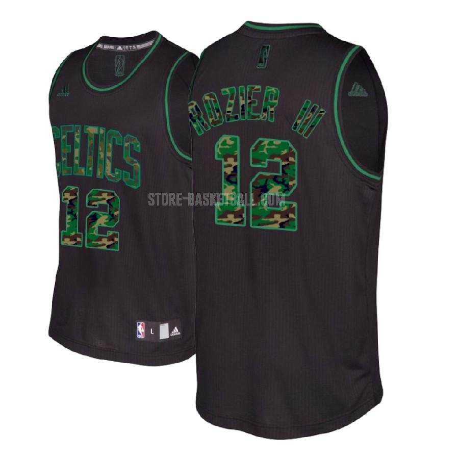 boston celtics terry rozier 12 black fashion edition men's replica jersey
