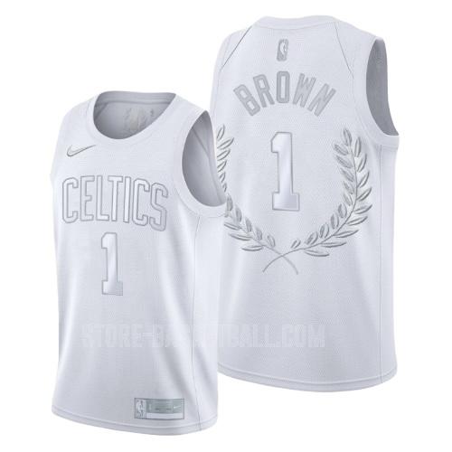 boston celtics walter brown 1 white platinum limited glory retired men's replica jersey