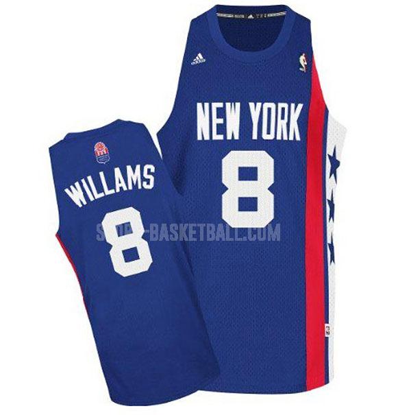 brooklyn nets deron williams 8 blue hardwood classic men's replica jersey