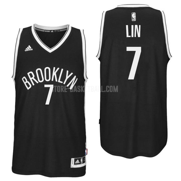 brooklyn nets jeremy lin 7 black road swingman men's replica jersey