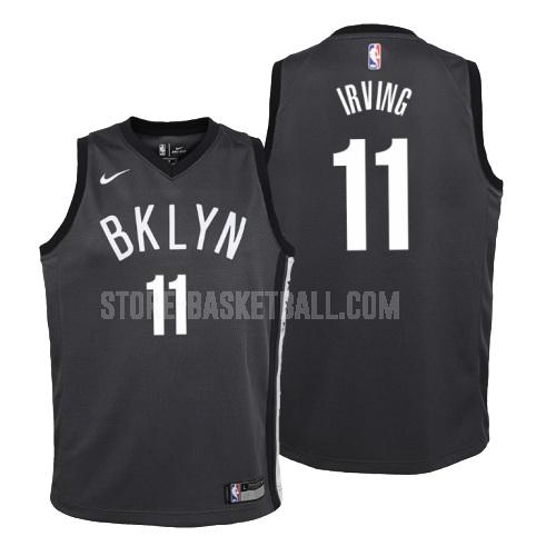 brooklyn nets kyrie irving 11 black statement youth replica jersey