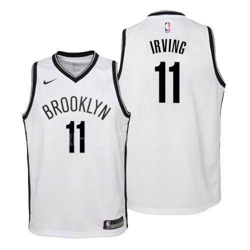 brooklyn nets kyrie irving 11 white association youth replica jersey