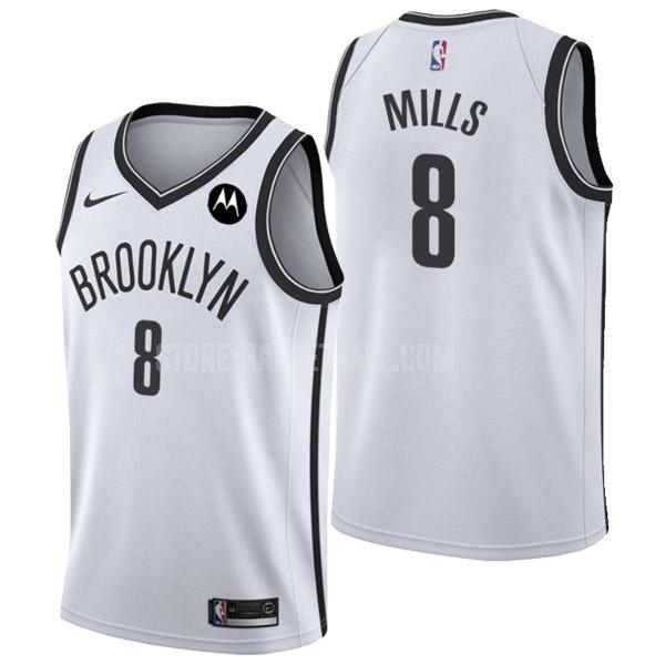 brooklyn nets patty mills 8 white association edition men's replica jersey