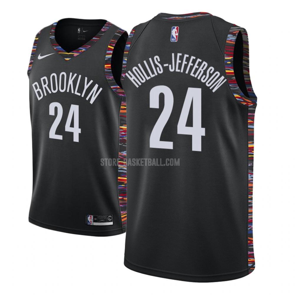 brooklyn nets rondae hollis jefferson 24 black city edition youth replica jersey