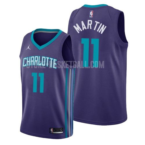 charlotte hornets cody martin 11 purple statement men's replica jersey