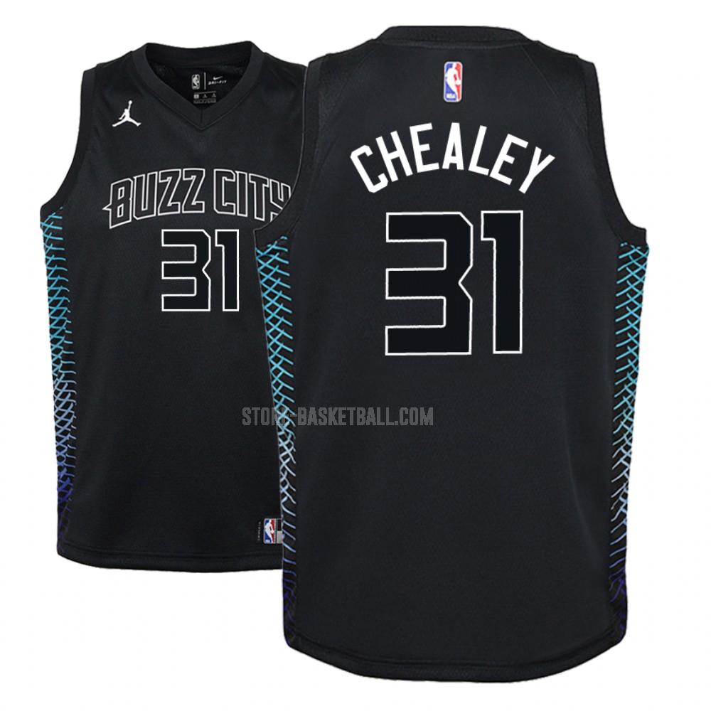 charlotte hornets joe chealey 31 black city edition youth replica jersey