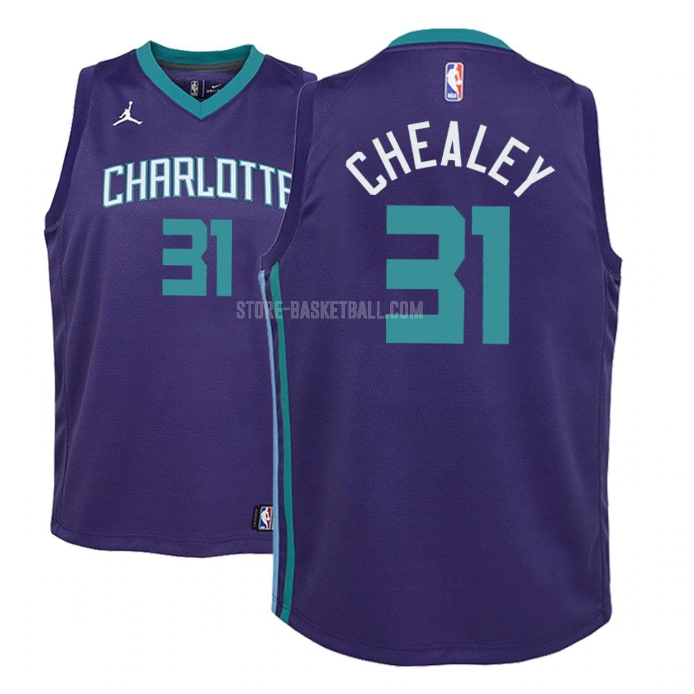 charlotte hornets joe chealey 31 purple statement youth replica jersey