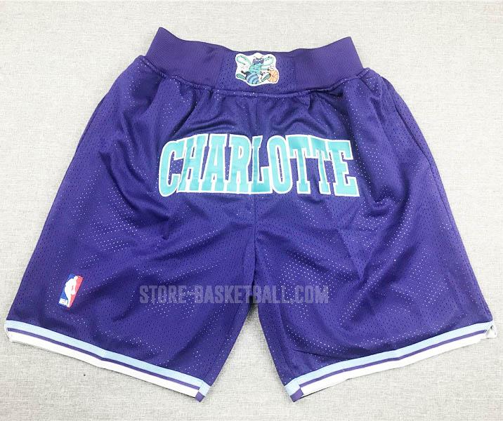  charlotte hornets purple just don pockett nba shorts 
