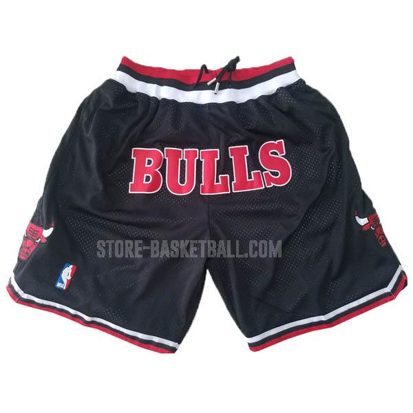 chicago bulls black just don pockett-retro nba shorts