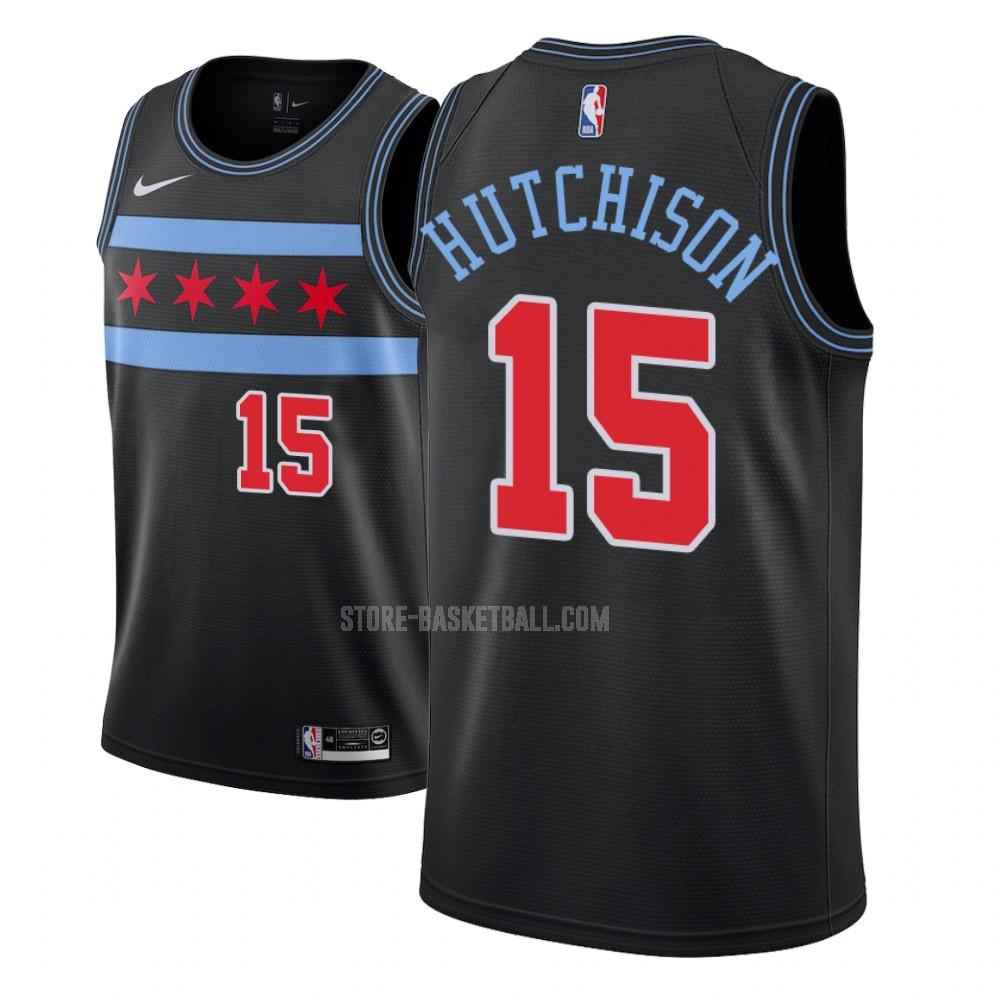 chicago bulls chandler hutchison 15 black city edition youth replica jersey