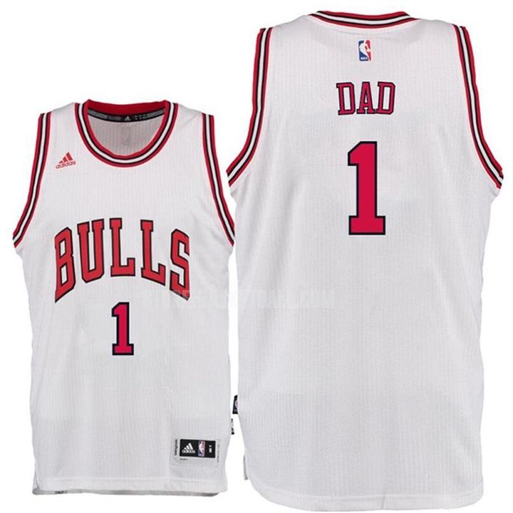 chicago bulls dad 1 white fathers day men's replica jersey