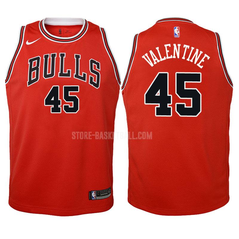 chicago bulls denzel valentine 45 red icon youth replica jersey