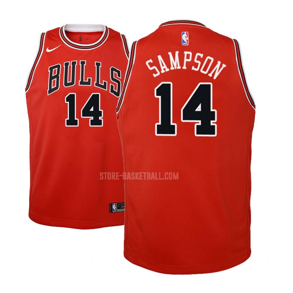 chicago bulls jakarr sampson 14 red icon youth replica jersey