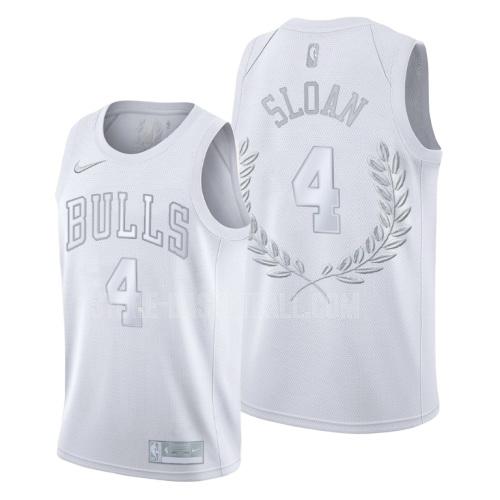 chicago bulls jerry sloan 4 white platinum limited glory retired men's replica jersey