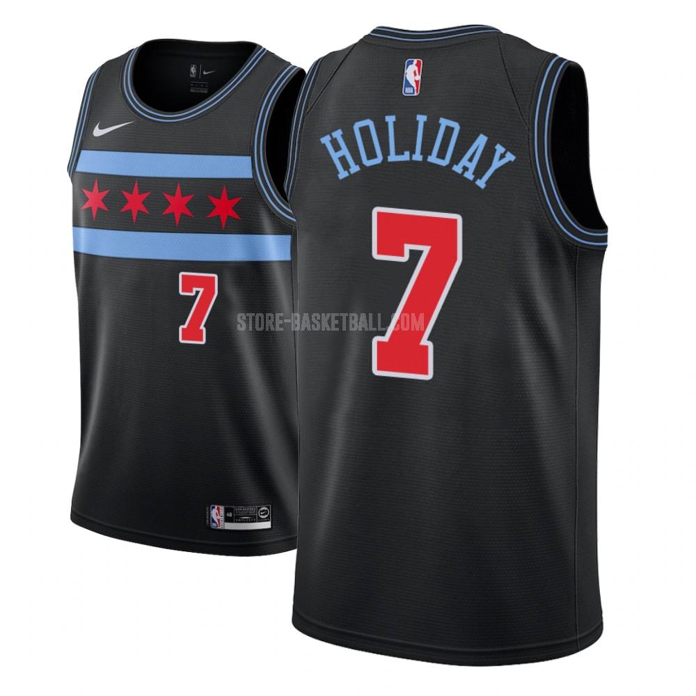 chicago bulls justin holiday 7 black city edition youth replica jersey