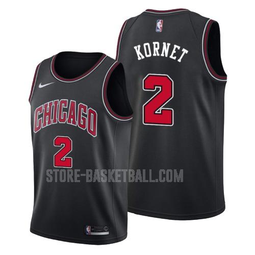 chicago bulls luke kornet 2 black statement men's replica jersey