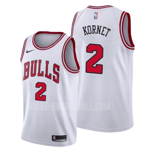 chicago bulls luke kornet 2 white association men's replica jersey