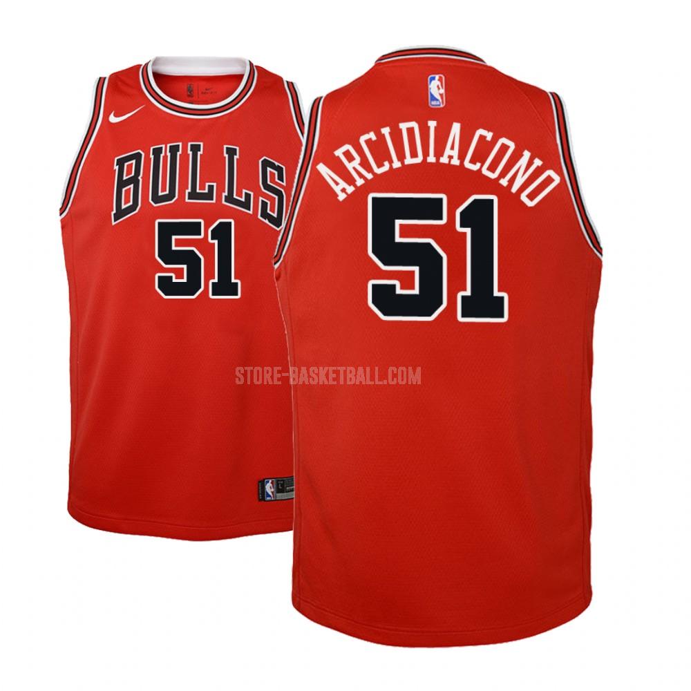 chicago bulls ryan arcidiacono 51 red icon youth replica jersey
