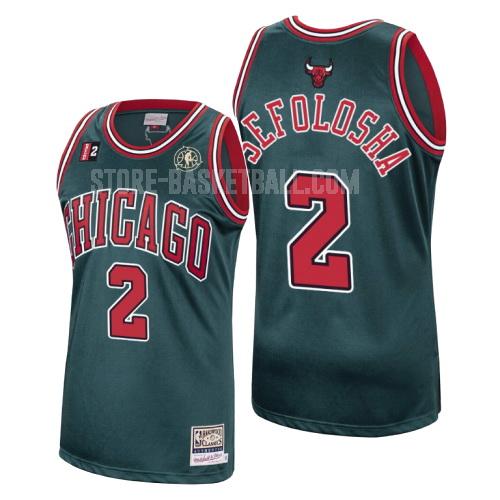 chicago bulls thabo sefolosha 2 green hardwood classics men's replica jersey