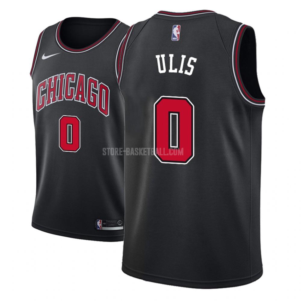 chicago bulls tyler ulis 0 black statement men's replica jersey