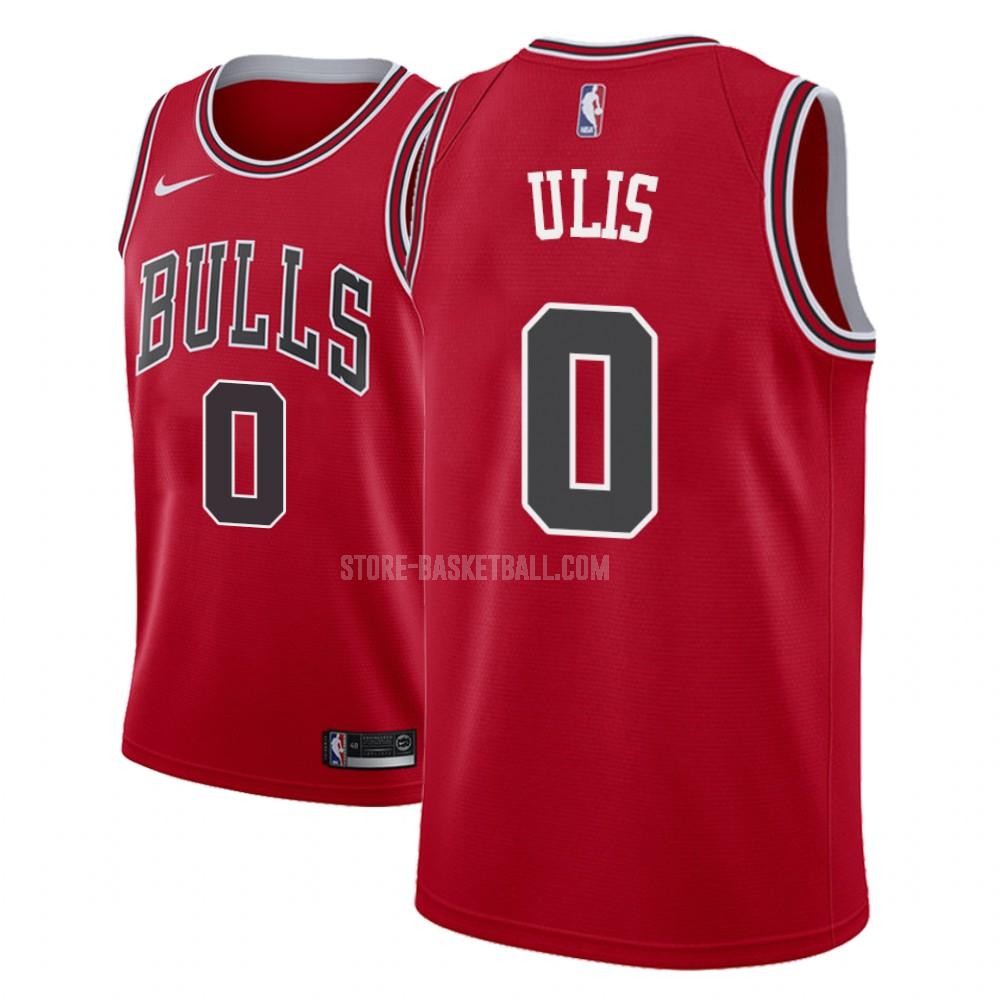 chicago bulls tyler ulis 0 red icon men's replica jersey