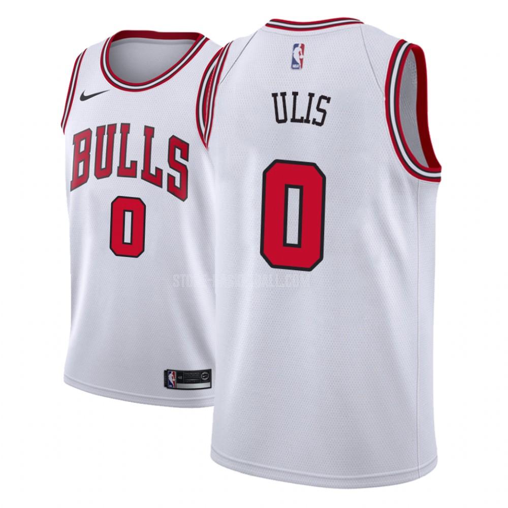 chicago bulls tyler ulis 0 white association men's replica jersey
