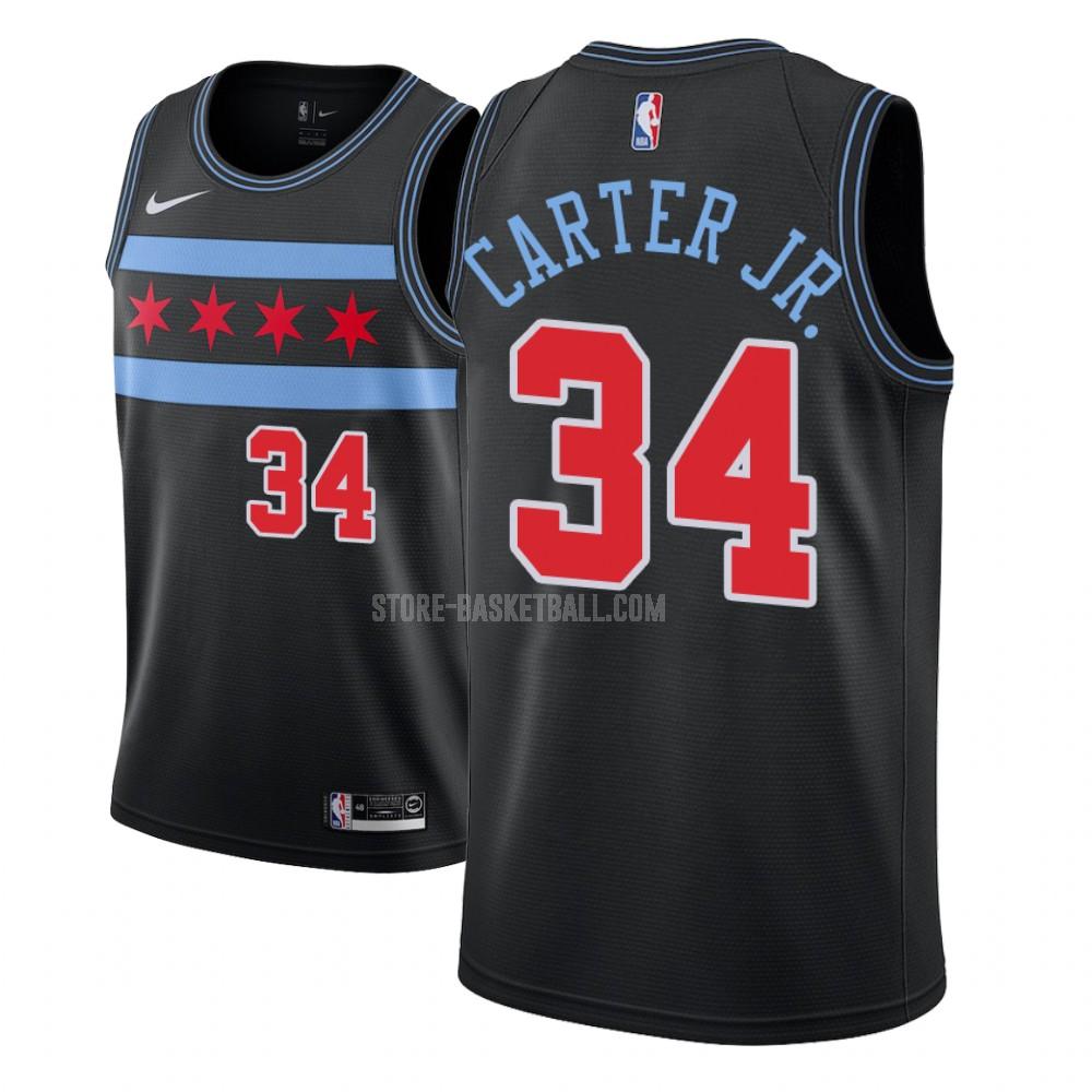 chicago bulls wendell carter jr 34 black city edition youth replica jersey