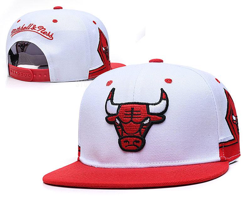chicago bulls white ne59 men's basketball hat