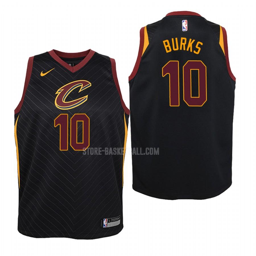cleveland cavaliers alec burks 10 black statement youth replica jersey