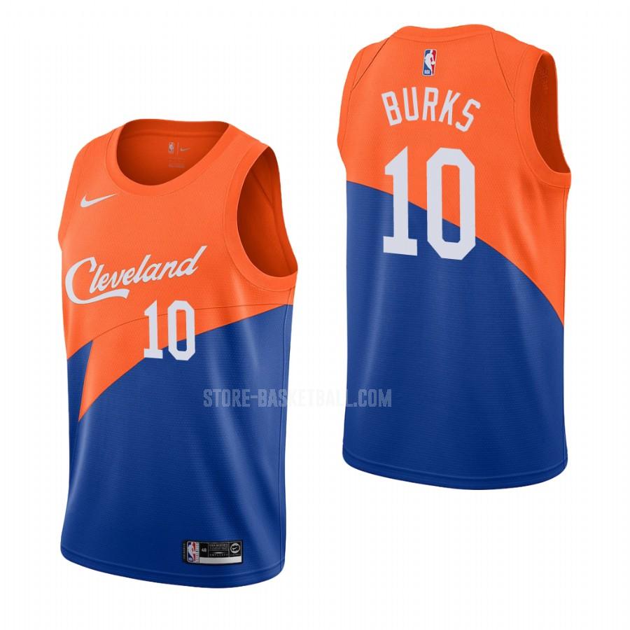 cleveland cavaliers alec burks 10 orange city edition men's replica jersey