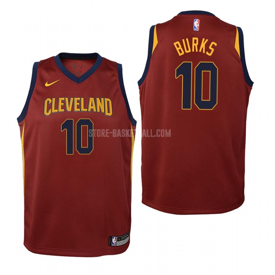 cleveland cavaliers alec burks 10 red icon youth replica jersey