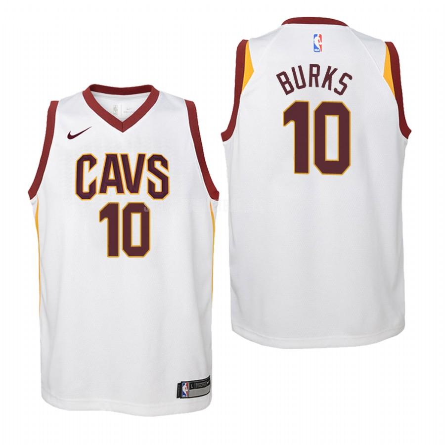 cleveland cavaliers alec burks 10 white association youth replica jersey