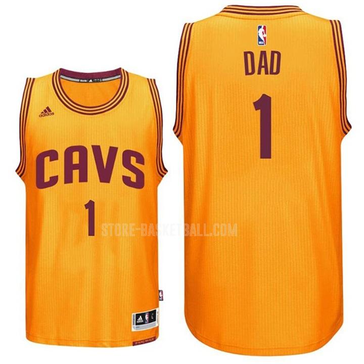 cleveland cavaliers dad 1 orange fathers day men's replica jersey